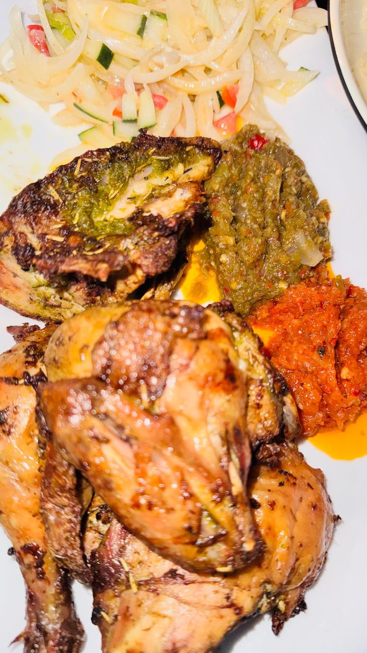 Demi poulet braisé 