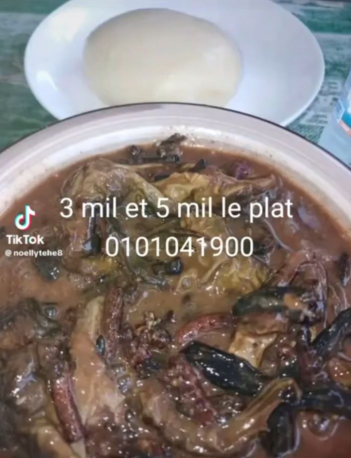 Sauce pkle Foutou igname 